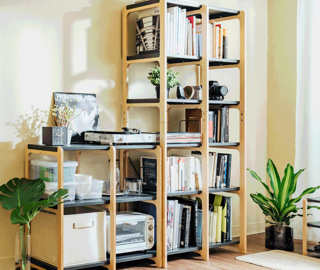 走走家具 - 置物架配件-專屬書擋組-清新白 (16.4 / 5 / 17 (cm))