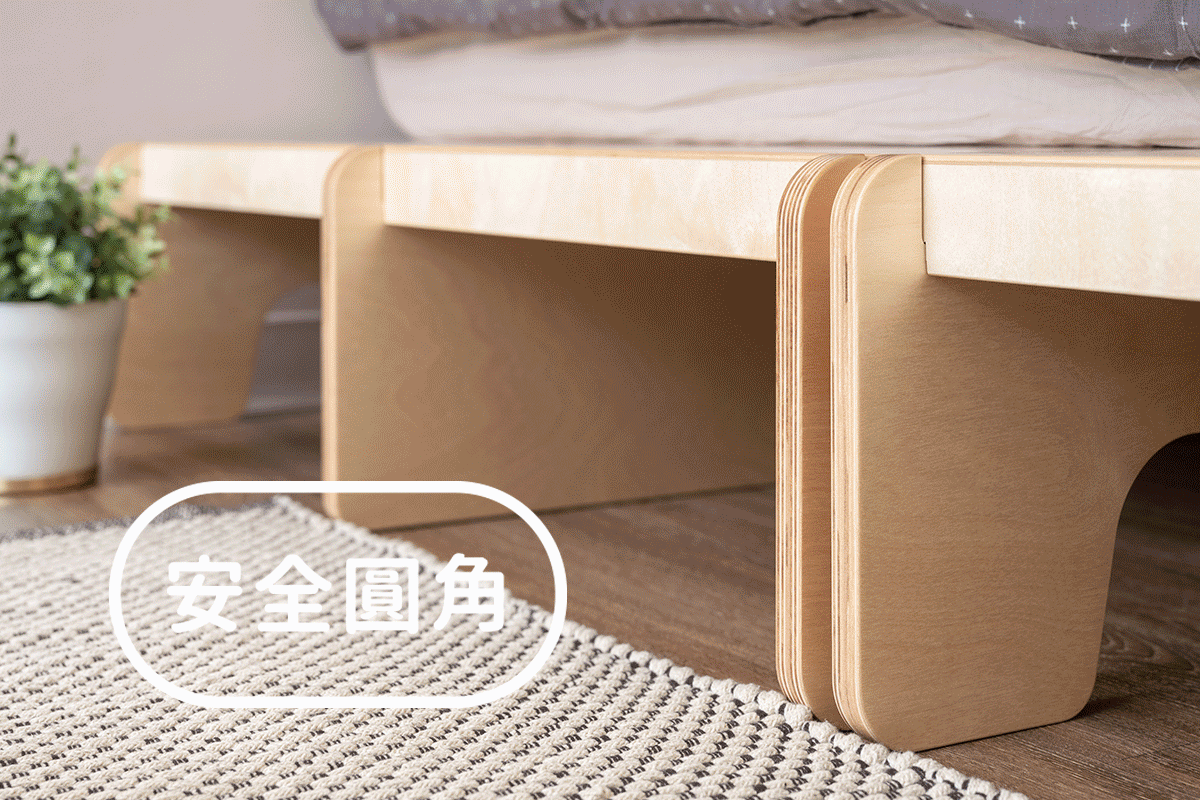 走走家具 - 模組單人加大床架-清新白 (105 / 217 / 66 (cm);座高 24 (cm))