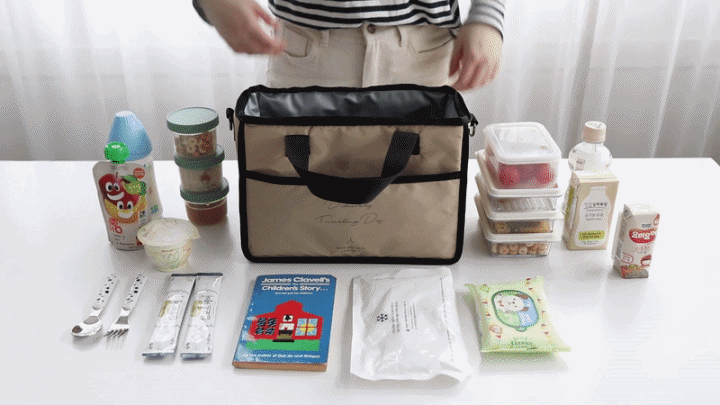 韓國 Conitale - 保冷保溫野餐袋/推車袋-迷霧藍