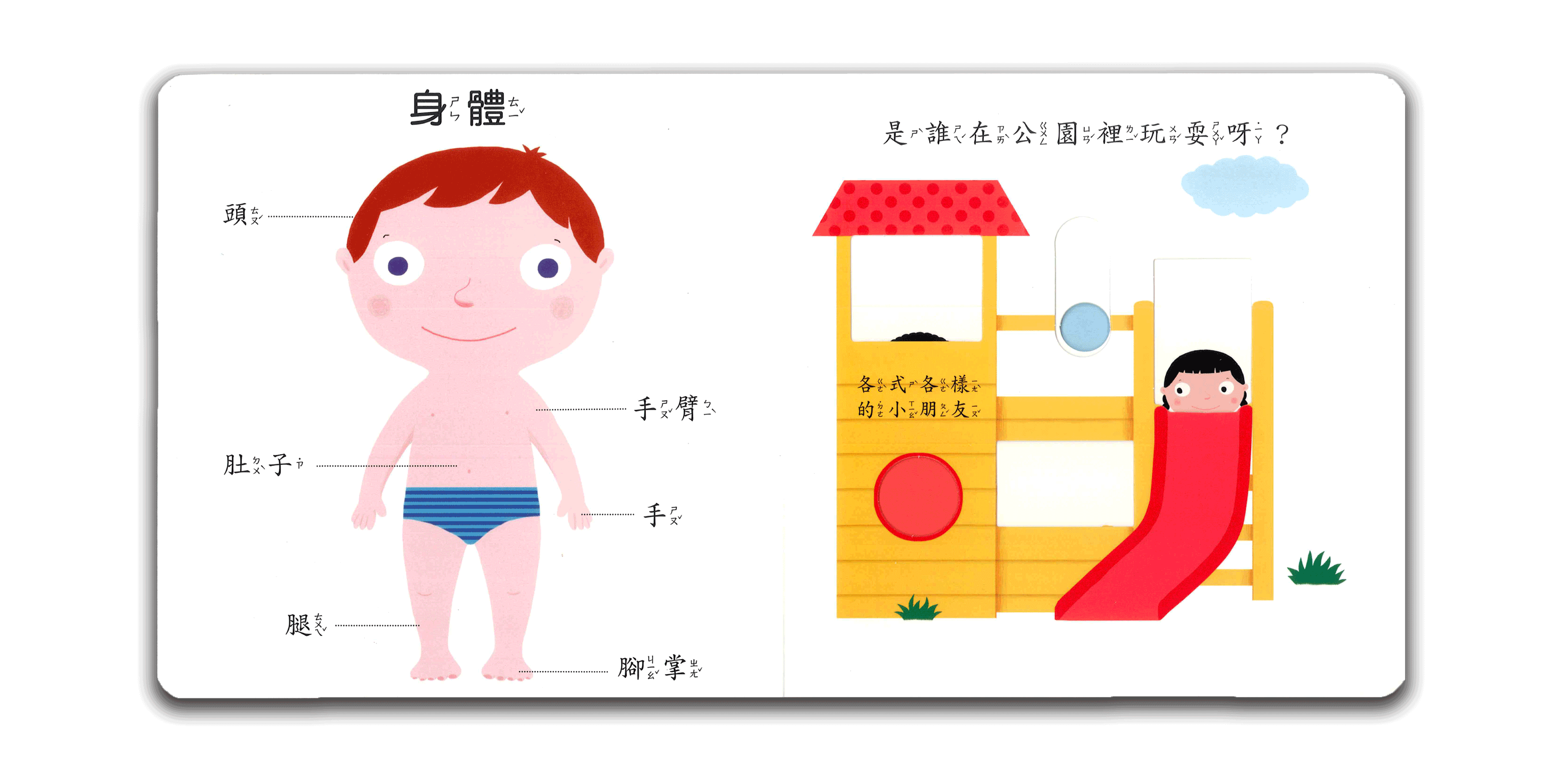 smart寶寶推拉搖轉書-我的身體