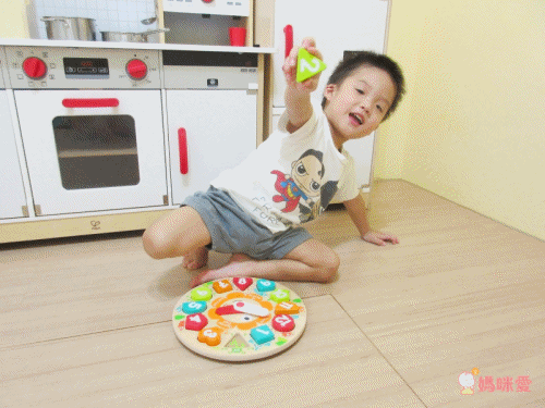 Hape - 快樂時鐘立體木拼圖-(新版)