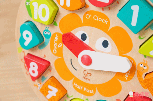 Hape - 快樂時鐘立體木拼圖-(新版)