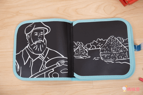 美國Jaq Jaq Bird - 攜帶型粉筆畫冊-莫內