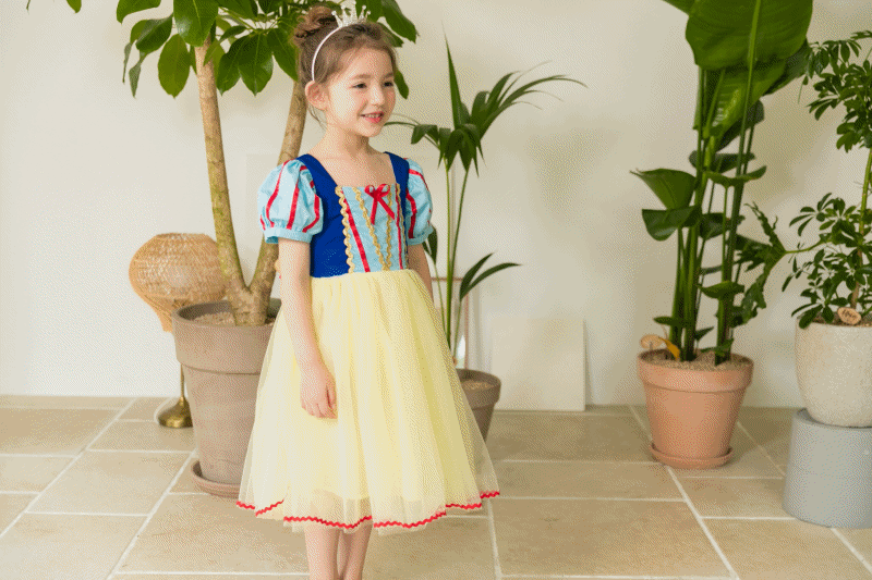 韓國 Merry Kate - (剩XL)公主泡泡袖氣質格紋洋裝-橘