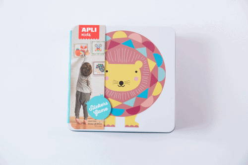 西班牙 APLI - 藝術家貼紙畫-入門-底圖16張+形狀貼紙10張+收納鐵盒1個