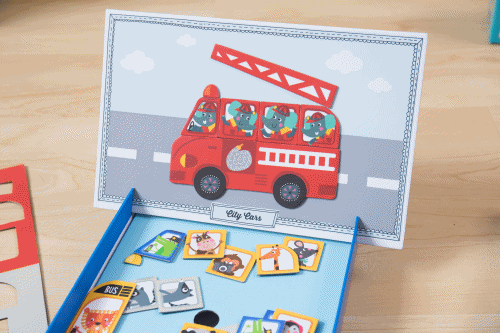 西班牙 APLI - 城市英雄磁力拼圖-磁性拼圖25片+磁性底板1片