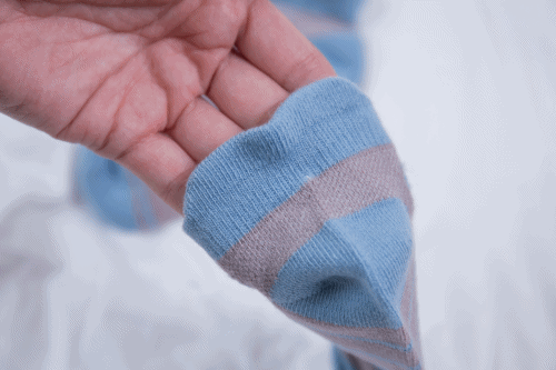 minihope美好的親子生活 - 抗菌除臭中筒襪(親子襪)-黑面琵鷺-灰