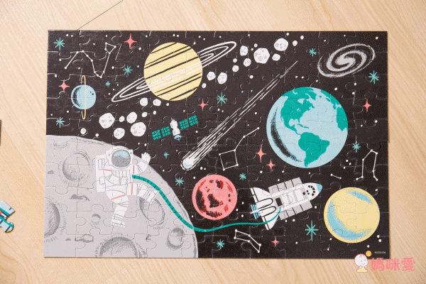 美國 mudpuppy - 夜光拼圖-外太空-100片