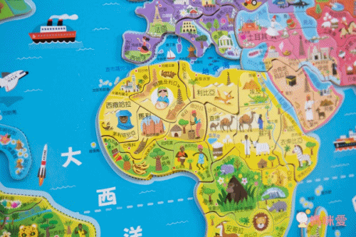 動手拼世界【法國 Janod 磁性世界拼圖】中英文版