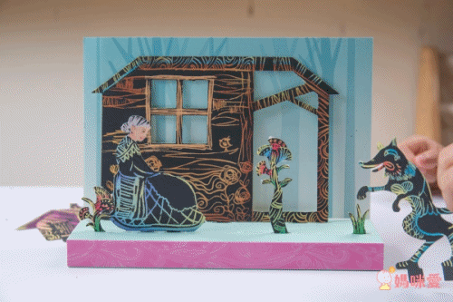 韓國 AMOS - 創意刮畫說故事-小紅帽