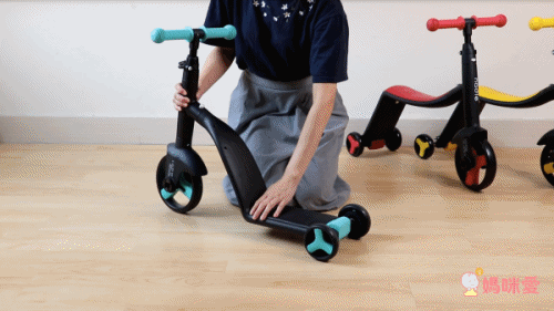 奧地利Nadle - 三合一多功能三輪滑步/滑板車-藍色