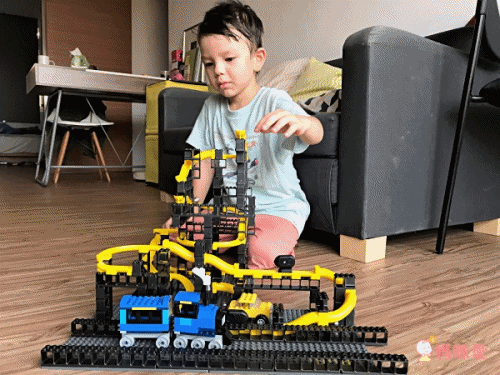 德國 HUBELiNO - pi系列軌道積木-70pcs(高斯大砲+基礎顆粒+軌道套件)