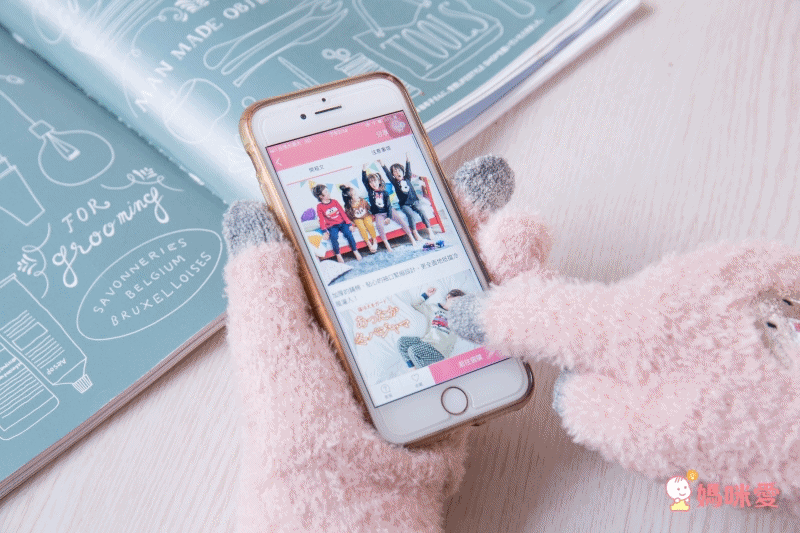 日本 TOMO - 大人可觸控短絨保暖手套-小刺蝟-紅棕