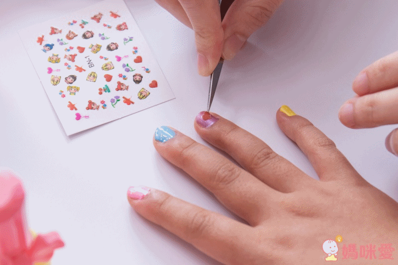 韓國 Pink Princess - 裝飾用指甲貼-彩虹日子