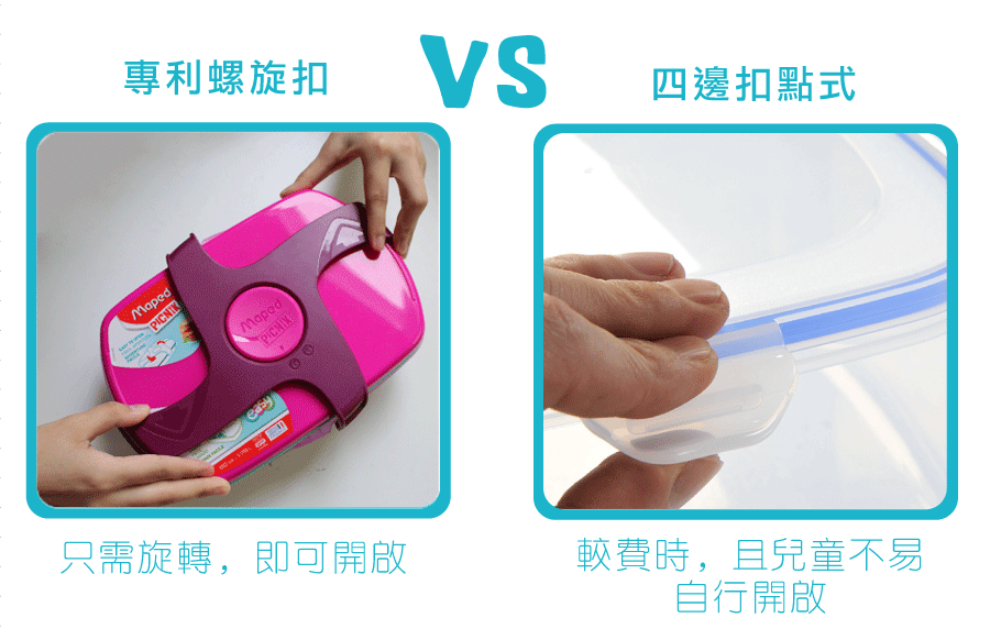 100%防漏 【法國Maped 兒童子母餐盒】耐100度高溫、可放洗碗機