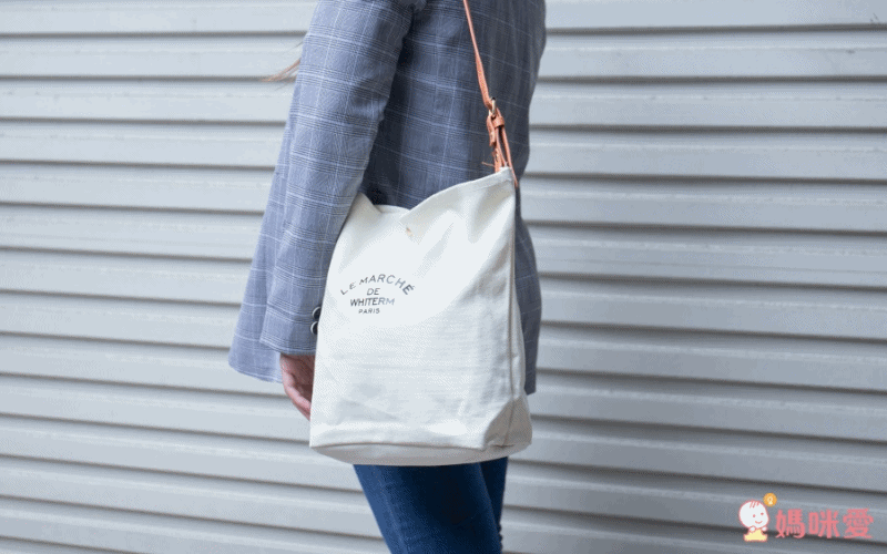 韓版 - 子母帆布包(附背帶,小收納袋)-黑