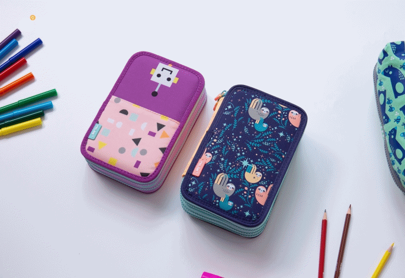 MILAN - 隨行畫筆袋著走(雙層式)_瓢蟲與小松鼠