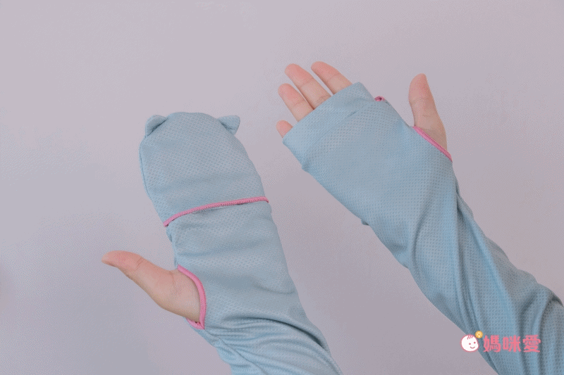 日本 TOYO CASE - -3度抗UV吸水涼感2way防曬袖套-小藍熊 (12x58cm)