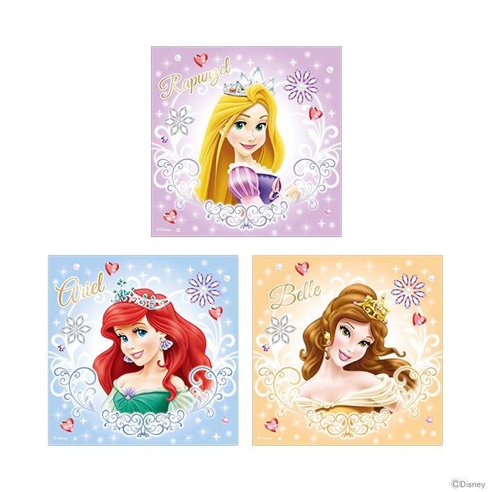 ディズニー・プリンセス ハンカチーフ 3枚組 エレガントジュエリー柄 [No.2065027000] 新入学文具 [M便 1/1] シブヤ文具 -  通販 - PayPayモール