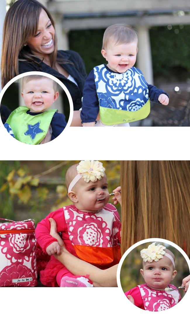 美國 Ju-Ju-Be - Be Neat 嬰兒圍兜-Classic 經典花布系列-Powder Icing 冰晶立方