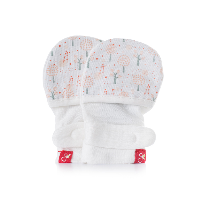 美國 GOUMIKIDS - 有機棉手套2入組組合禮盒-魔法森林+愛心小樹