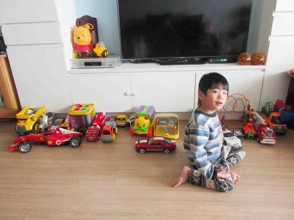 WOOHOO - 兒童玩具收納櫃-四層寬版-粉側板-含大小收納盒