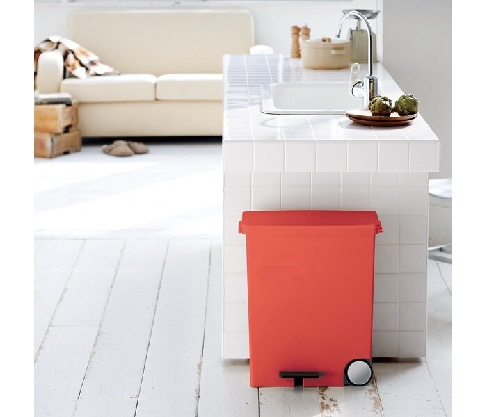 日本 LIKE IT - 橫向式分類垃圾桶-白色-33L