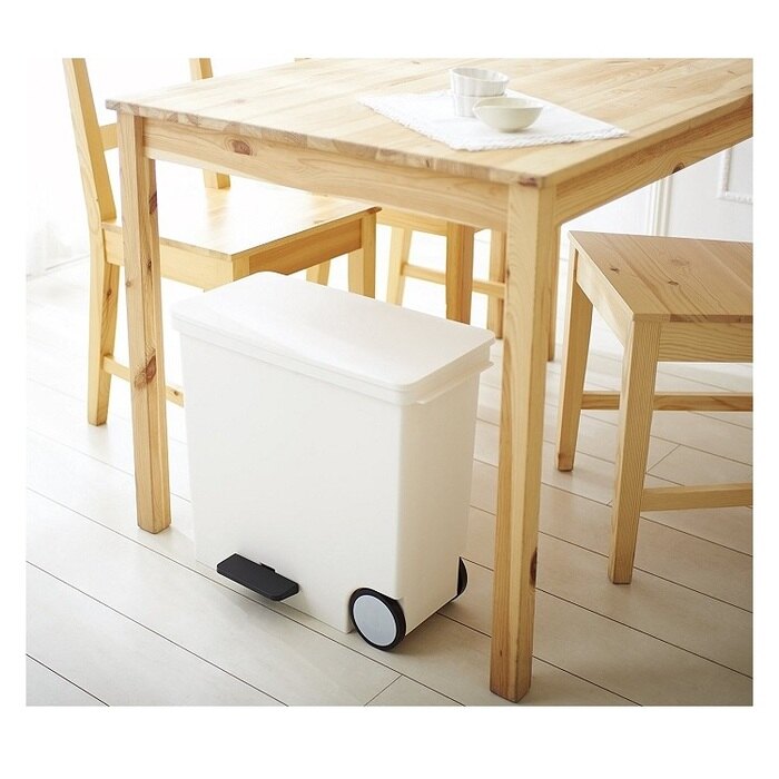 日本 LIKE IT - 橫向式分類垃圾桶-紅色-25L