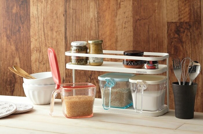 日本 LIBERALISTA - 調味罐收納架組-熱情系 (大)