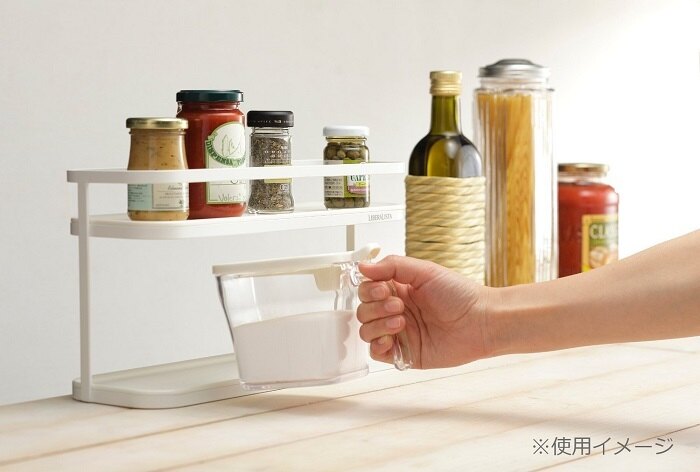 日本 LIBERALISTA - 雙層瓶罐收納架 (大)