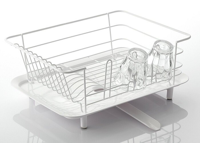 日本 LIBERALISTA - 餐具收納瀝水籃-Tiffany 藍綠 (大)