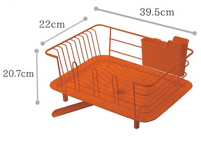 日本 LIBERALISTA - 餐具收納瀝水籃-Tiffany 藍綠 (小)