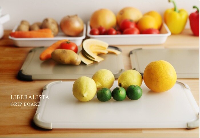 日本 LIBERALISTA - 抗菌雙面砧板-水藍色-長方形