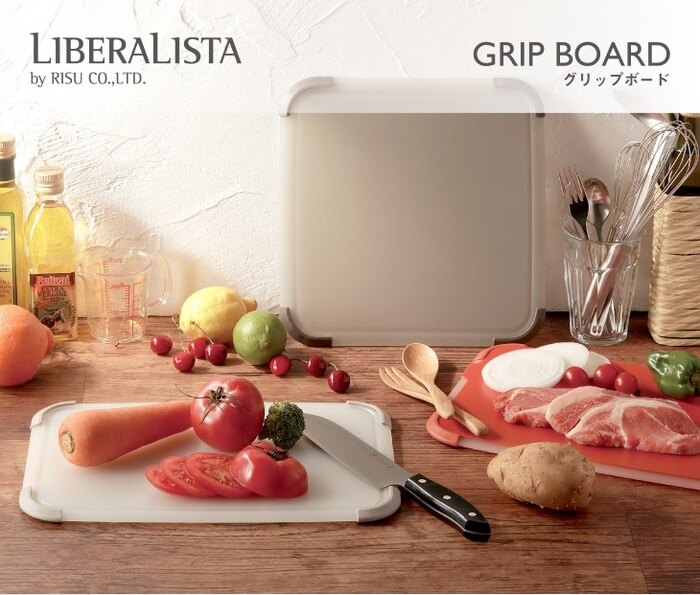 日本 LIBERALISTA - 抗菌雙面砧板-水藍色-長方形
