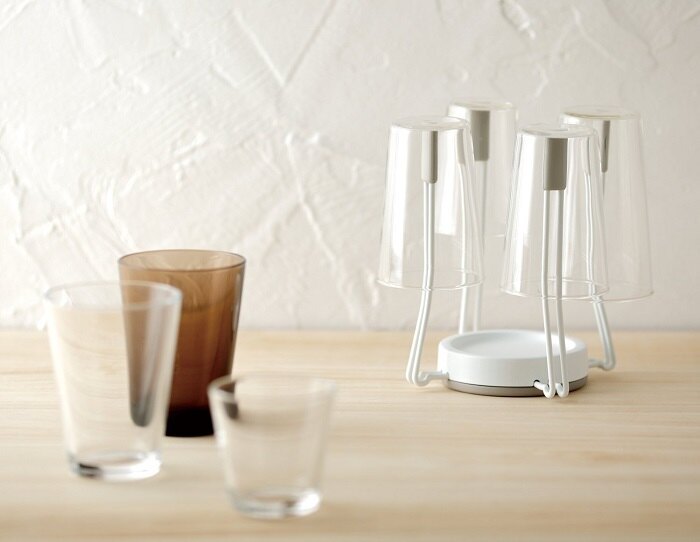 日本 LIBERALISTA - 不倒翁多功能瀝水杯/廚餘架-白色