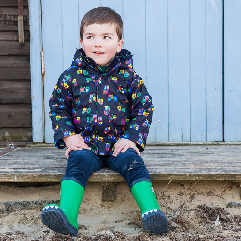 英國 JoJo Maman BeBe - 防雨/防風鋪棉外套-工程車