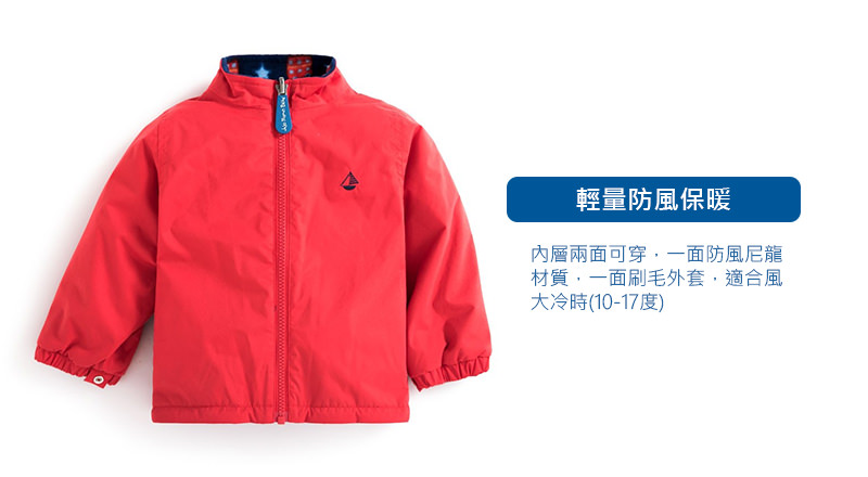英國 JoJo Maman BeBe - 四合一多功能防水保暖外套-紅巴士