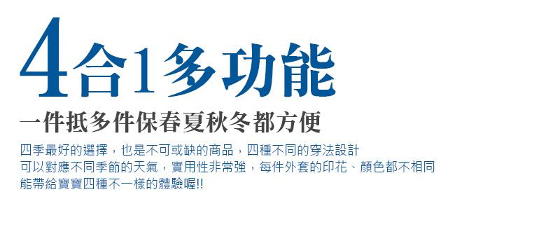 英國 JoJo Maman BeBe - 四合一多功能防水保暖外套-水藍花園