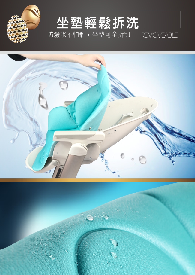 PUKU 藍色企鵝 - Egg多功能成長型高腳餐椅-葡萄紫