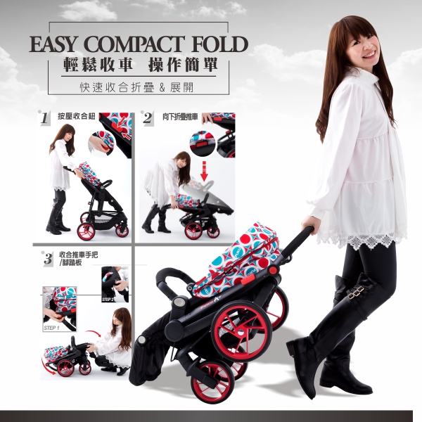 PUKU 藍色企鵝 - PUKU A+皇家雙向推車-皇家格