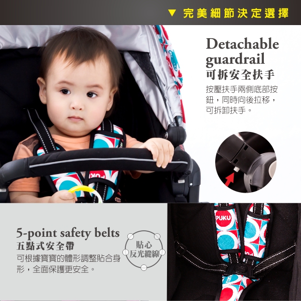 PUKU 藍色企鵝 - PUKU A+皇家雙向推車-皇家格