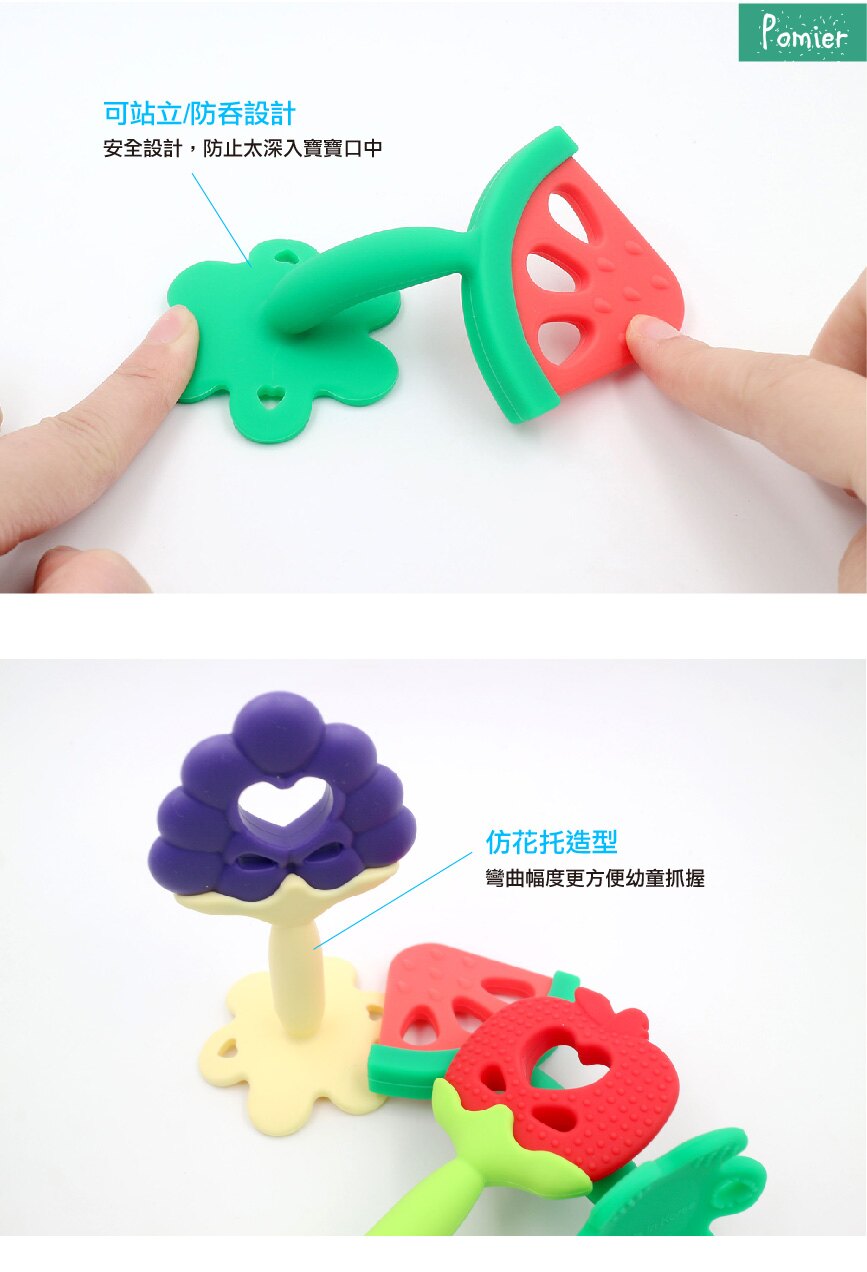 韓國 Pomier 朴蜜兒 - SnowBear 雪花熊全矽膠水果造型固齒器-西瓜