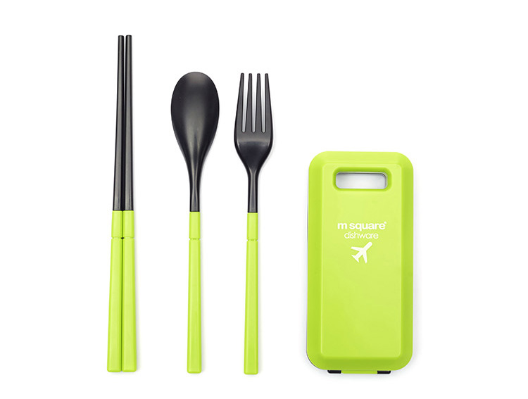 m square - 環保餐具組(買一送一)-綠 (12x5.8x2.5cm)