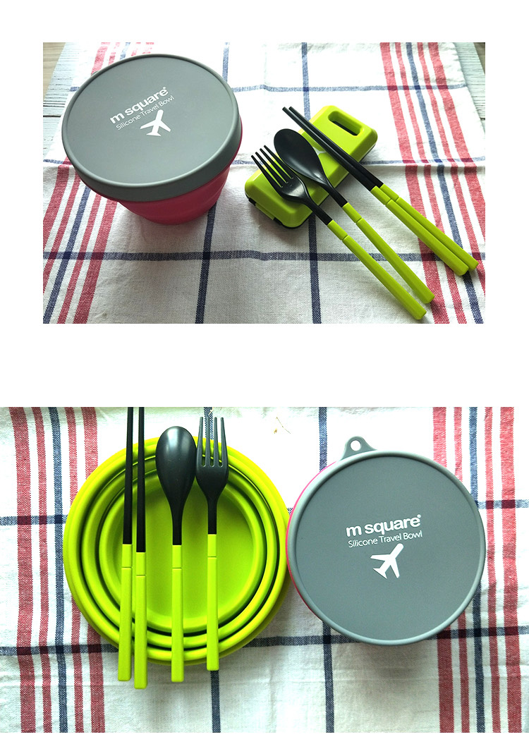 m square - 環保餐具組(買一送一)-綠 (12x5.8x2.5cm)