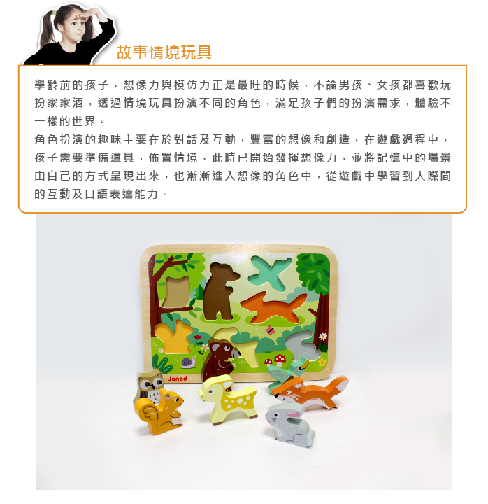 法國Janod - 幼兒故事拼-森林記趣