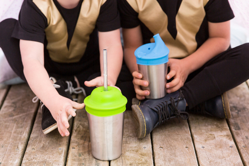 紐西蘭 HaaKaa - 防溢漏杯套1+1組合-二款5色隨機出-吸管杯套+大象鴨嘴杯套各1個