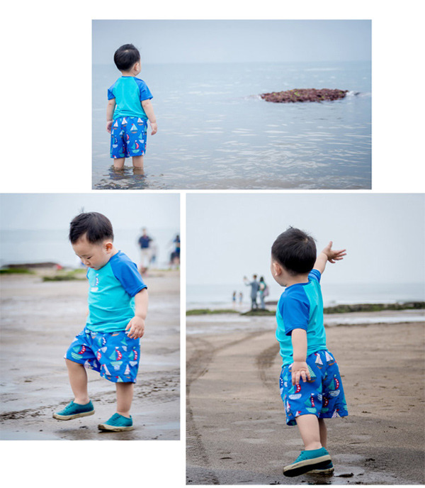 Splash About 潑寶 - 兒童海灘褲-普普風帆船