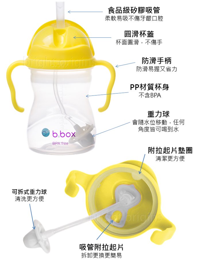 澳洲 b.box - 升級版防漏水杯-海洋藍-240ml