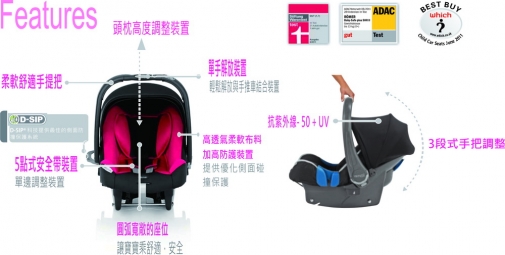Britax - 旗艦提籃型汽座-藍