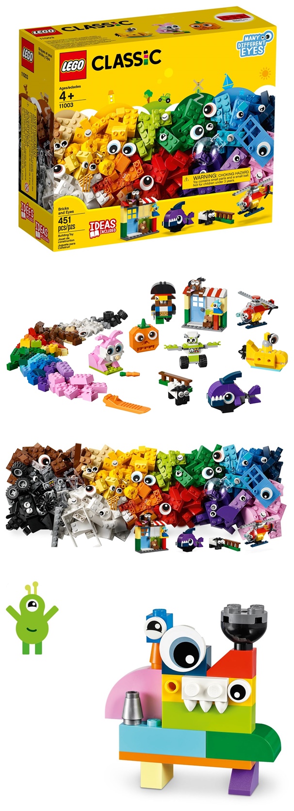 樂高 LEGO - 樂高 Classic 經典基本顆粒系列 - 大眼顆粒套裝 11003-451pcs